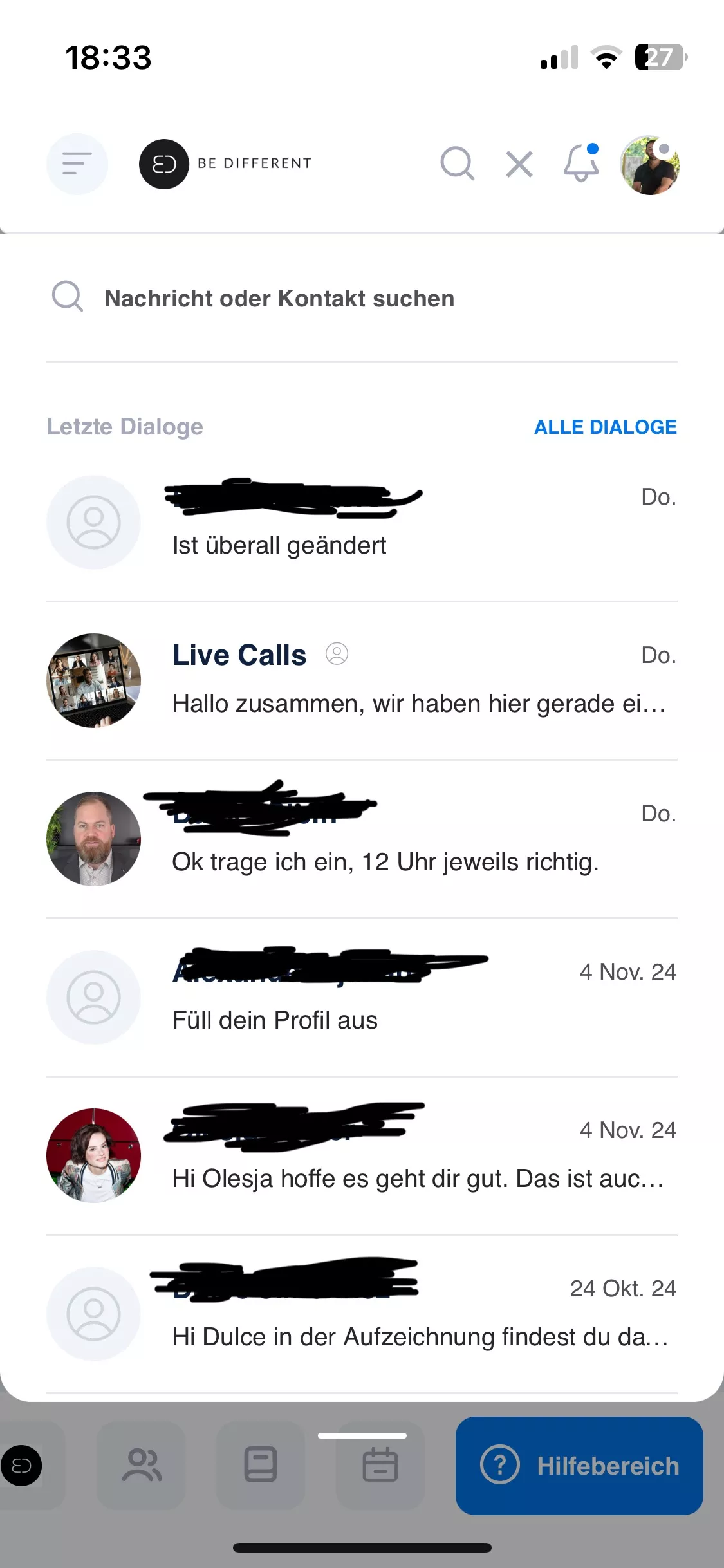 Chatten in der Community